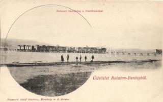 Balatonberény fürdőtelep a fürdőházakkal