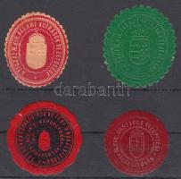 Vízügyi pecsétbélyegek, 4 db