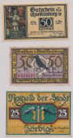 Német Birodalom / Weimari Köztársaság / Zörbig / Mersseburg / Quedlinburg 1921-24. 3db városi szükségpénz T:I- Germany / Weimar Republic / Zörbig / Mersseburg / Quedlinburg 1921-24. 3pcs city notes C:AU