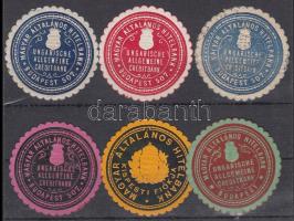 Magyar Általános Hitelbank, 6 db pecsétbélyeg