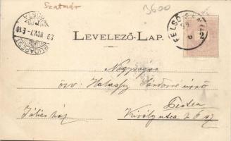 1899 Felsőbánya, town hall, church, valley, floral