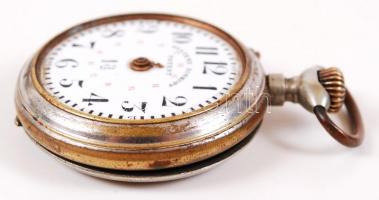 cca 1910 System Roskopf Patent zsebóra üveg nélkül, nem működik, mutató nélkül / pocket watch