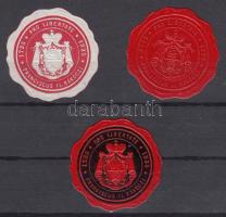 1735-1935 "Pro libertate" II. Rákóczi Ferenc évfordulós pecsétbélyegek, 3 db