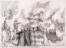 Olvashatatlan jelzéssel: Bem József. Rézkarc, papír, jelzett, 26×37 cm