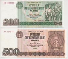 NDK 1985. 200M + 500M T:I GDR 1985. 200 Mark + 500 Mark C:UNC
