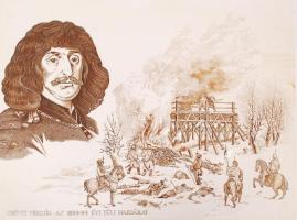 Wien József: Zrinyi Miklós. Rézkarc, papír, jelzett, 29×39 cm