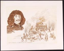 Wien József: Zrinyi Miklós. Rézkarc, papír, jelzett, 29×39 cm