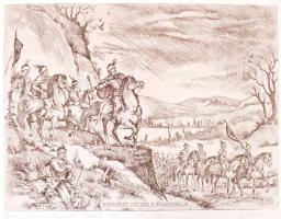 Budai Tibor (1946-): Bercsényi Miklós. Rézkarc, papír, jelzett, 29×39 cm