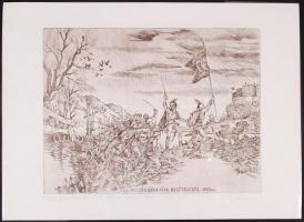 Budai Tibor (1946-):Bottyán János. Rézkarc, papír, jelzett, 29×39 cm