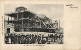 Tasnád, az épülő Római katolikus templom / church (EK)