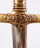 Denix márkájú japán önvédelmi tőr, modern replika, réz és bőr, eredeti dobozában h:47 cm, + fa tőrta...