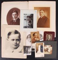 cca 1910-1940 Nagy, kb 50 darabos fotó tétel, nagyrészt nagyméretű fotókkal
