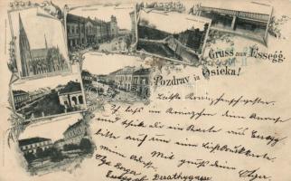 1897 Eszék, Osijek, Essegg; synagogue, floral