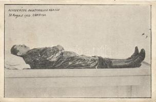 'Accidentul aviatoului Aurel Vlaicu' aeroplane crash memorial card