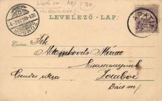 Bácsszentiván, Priglewitz; vasútállomás, casino / railway station, casino, litho