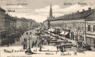 Újvidék, Neusatz; Fő utca; Singer József udvari fényképész kiadása / main street