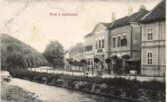 Zajzonfürdő, Fő út, szálloda / main street, hotel
