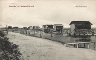 Balatonszemes, fürdőkabinok; Kohn Miksa kiadása