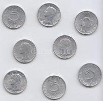 1957-65. 5f (8x) mind klf évszám T:2,2-