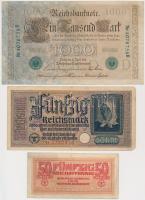 Német Birodalom 1910- 10db többféle bankjegy T:vegyes German Empire 1910- 10pcs of various paper money C:mixed