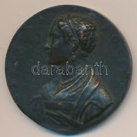 Antonio Abondio bronz emlékérem öntvény másolata "Faustina Romana", "Léda és a hattyú" T:3