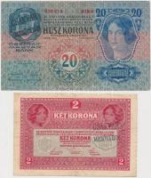 1912-1917. 2K, 20K, 50K, 100K mind "CSÁKVÁR - MEZŐVÁROS" pecsételéssel T:III