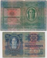 1912-1916. 1K, 10K, 20K, 100K mind ovális piros "Magyarországi Tanácsköztársaság Követsége... V...