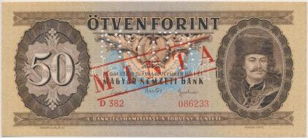 1951. 50Ft "MINTA" felülnyomással és perforációval T:I