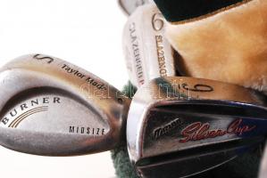 Profi golf szett 17 db klf ütő (Burner, Mizuno, Big Berta) táskával / Professional golf-set with 17 ...