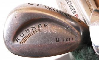 Profi golf szett 17 db klf ütő (Burner, Mizuno, Big Berta) táskával / Professional golf-set with 17 ...