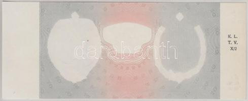 1936. 10P előlapi és hátlapi alapnyomat ívszéllel, nyomdai papírránccal, jelzésekkel T:I