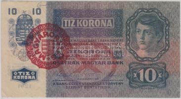 1915. 10K piros "MAGYARORSZÁG" körbélyegzővel T:II-,III