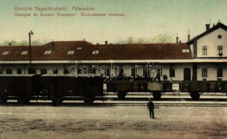 Nagykikinda, Vasútállomás; Radák János kiadása / railway station