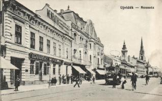 Újvidék, Neusatz; Népbank / bank, tram