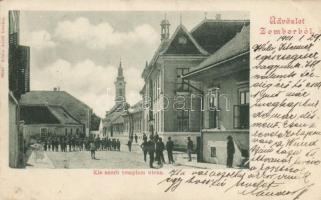 Zombor, Kis szerb templom utca; Schön Adolf kiadása / Serbian church street