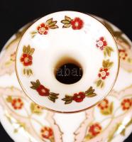 Zsolnay mini váza, kézzel festett, jelzett, hibátlan, m:8 cm