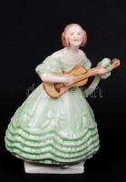 Herendi Déryné, kézzel festett, jelzett, hibátlan, m:21 cm /Herend Mrs.Dery porcelain figure, hand painted, perfect condition