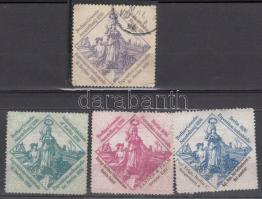 Berlini iparkiállítás 1896 4 db levélzáró