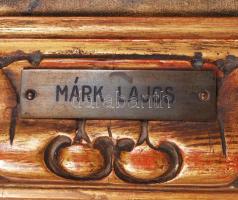 Márk Lajos (1867-1940): Női portré. Olaj, vászon, jelzett, antik keretben, 66×40 cm