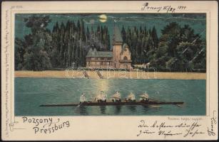 1899 Pozsony, Hajós egylet, litho (fa)