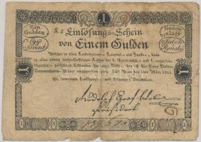 1811. 1G "Einlösungs=Schein" T:III-,IV (lyuk) Adamo G45., Kodnar 47a.