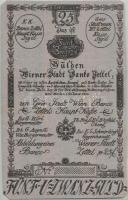 1800. 25G Wiener-Stadt Banko-Zettel "FORMULARE" T:II