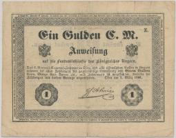 1849. 1Ft "Almássy" ezüst pénz T:III