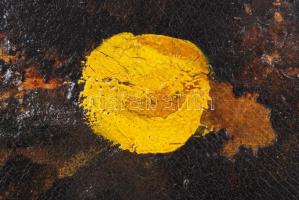 Bornemisza László (1910-1995): Napsütés a sötétségben. Vegyes technika, farost, sérült, jelzett, ker...