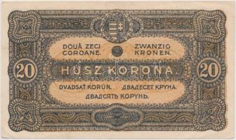 1920. 20K pont nélküli sorszám T:II,II- (szamárfül)