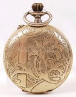 cca 1910 System Roskopf Patent mechanikus stopperóra, szép szecessziós tokkal, üveg nélkül, működik,...