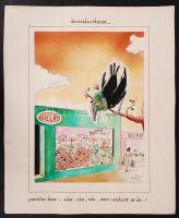 Kallus László (1924 – 1998): Árleszállításkor. Vegyes technika, papír, jelzett, 48x39 cm.