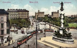 Vienna, Wien; Praterstern, Tegetthoff Monument (Rb)