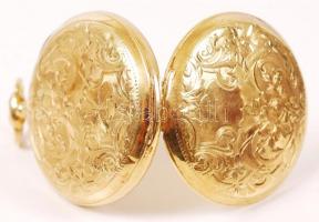 Arany (Au) 14K zsebóratok és felhúzó, jelzett, fedél nem záródik pontosan  gazdagon díszített nettó:...