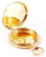 Arany (Au) 14K zsebóratok és felhúzó, jelzett, fedél nem záródik pontosan  gazdagon díszített nettó:...